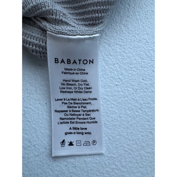 Babaton Ribbed Tube Top Women's XXS Gray Sleeveless Knit Casual Cute - Picture 3 of 6